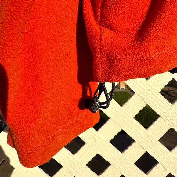 Y2K Orange & Navy Old Navy Quarter Zip Drawstring Fleece - Picture 6 of 7